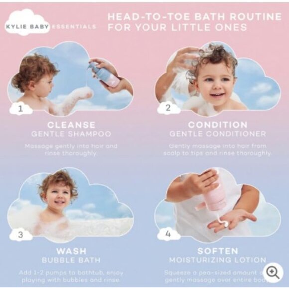 Kylie Baby By Kylie Jenner Gentle Bath Set New - Picture 8 of 9